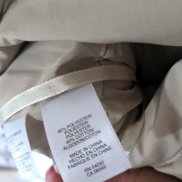 Anne Klein Dress Fit Flare Baby Doll Midi Size 12P Beige Pleated Lined Summer - Picture 11 of 13